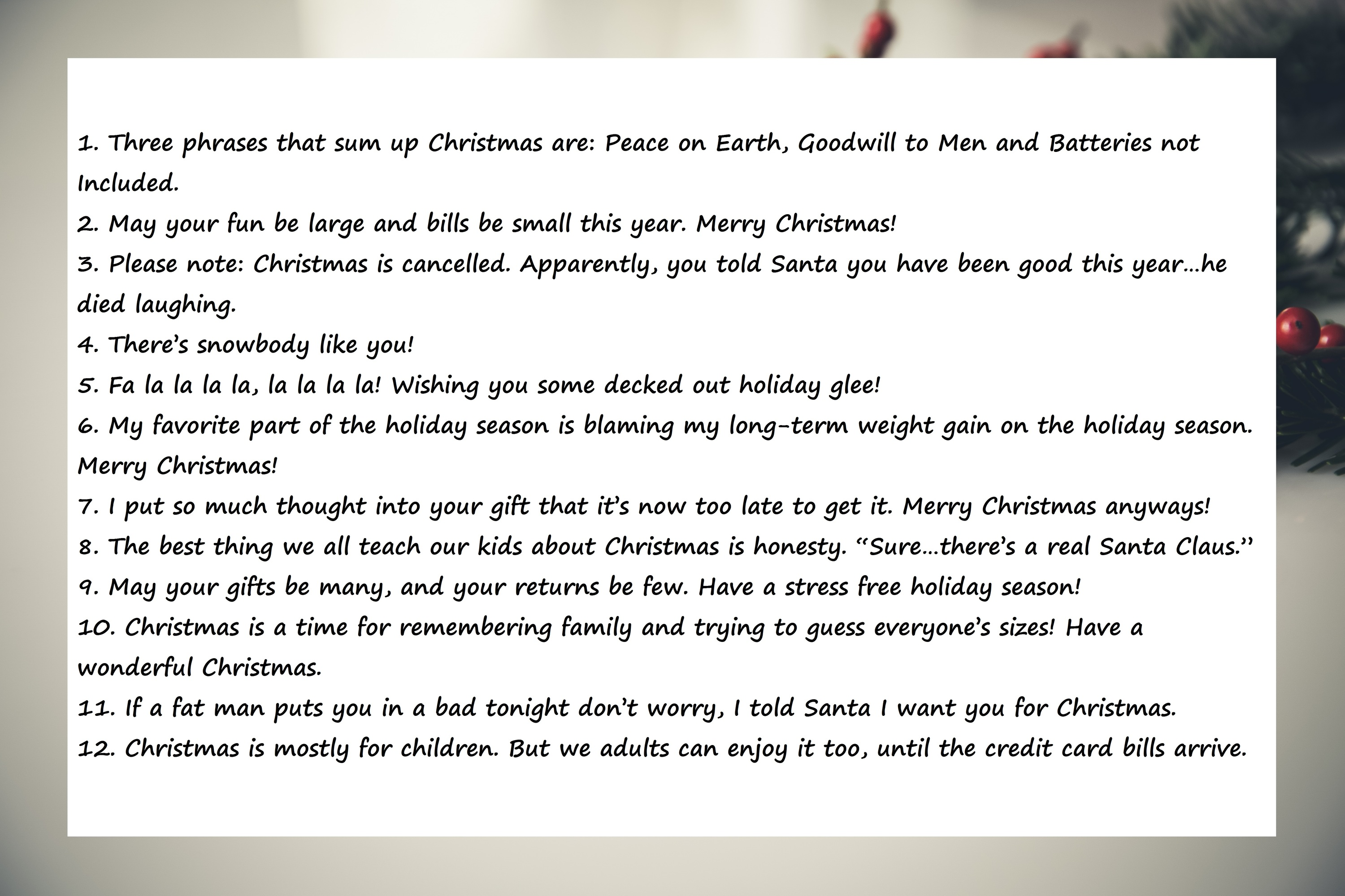 Поздравления с Рождеством на английском языке